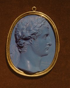 Kamee mit dem Profil von Tiberius (Claudius Nero) (42 v. Chr.-37 n. Chr.) von Roman
